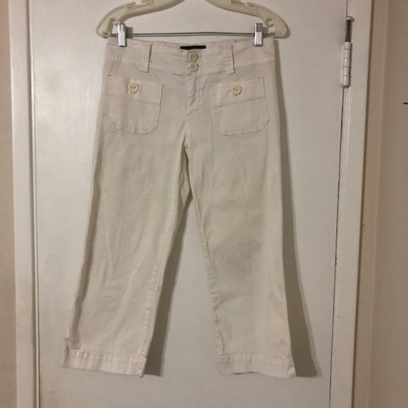 Sanctuary Anthropologie White Cropped Pants 27x21 - Picture 1 of 3